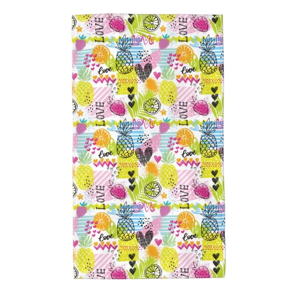 Kdxio Hand Towel Tropical Pineapples for Bathroom Kitchen Fingertip Bath Towels 27.5 x 16 Inch Home Hotel Gym Laundry Room