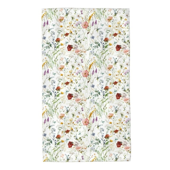 Kdxio Hand Towel Wildflower Watercolor for Bathroom Kitchen Fingertip Bath Towels 27.5 x 16 Inch Home Hotel Gym Laundry Room