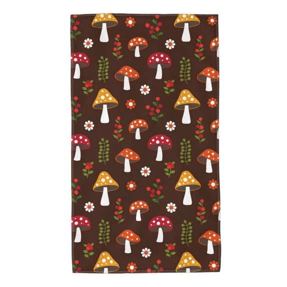 Kdxio Hand Towel Woodland Mushroom for Bathroom Kitchen Fingertip Bath Towels 27.5 x 16 Inch Home Hotel Gym Laundry Room