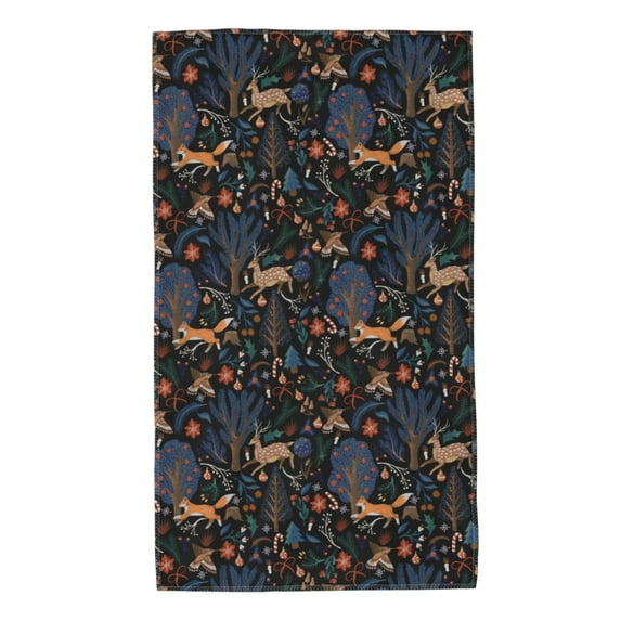 Kdxio Hand Towel fall fox deer bird for Bathroom Kitchen Fingertip Bath Towels 27.5 x 16 Inch Home Hotel Gym Laundry Room