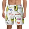 thumbnail image 1 of Kdxio Happy Avocado Print Men'S Swim Trunks With Compression Liner 7 Inch Inseam Quick Dry Swim Shorts, 1 of 7