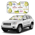 thumbnail image 1 of Kdxio Happy Avocado Print Windshield Sun Shade, Foldable Sun Blocker for Car,Truck,SUV Automotive Interior Sun Protection,Reflective Shade for Front Windshield(Small), 1 of 7