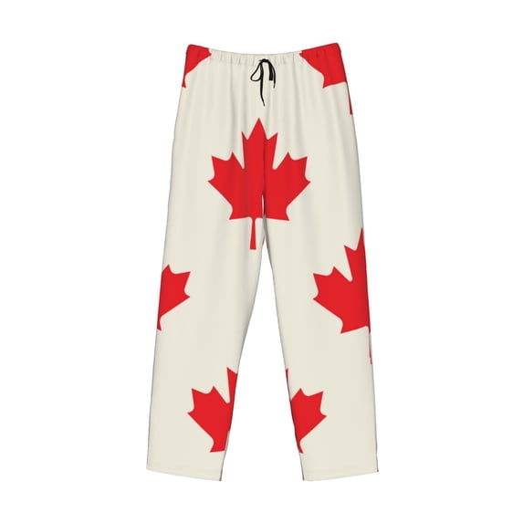 Kdxio Happy Canada Day Print Men's Sleep Pajama Pant Lounge Pants with Pockets