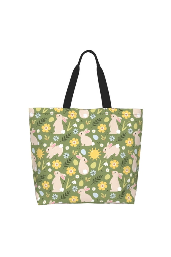 Happy Easter Casual Tote Bags Women Big Capacity Shoulder Bag for Women Travel Shoulder Bags Handbags