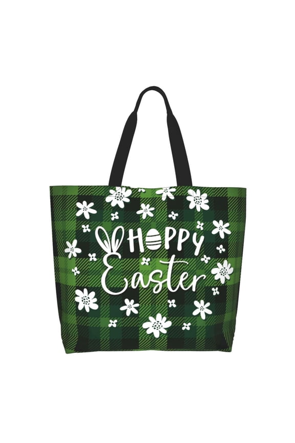 Happy Easter Casual Tote Bags Women Big Capacity Shoulder Bag for Women Travel Shoulder Bags Handbags