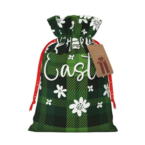 Kdxio Happy Easter Christmas Gift Bags, Birthday gift bags Xmas Presents Bags Holiday Gift Bags for Christmas Gifts, Weddings and Birthday-Medium