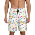 thumbnail image 1 of Kdxio Happy Easter Print Mens Sleep Shorts Bottoms Soft Comfy Pajama Wear Pants with Drawstring Pockets, 1 of 7