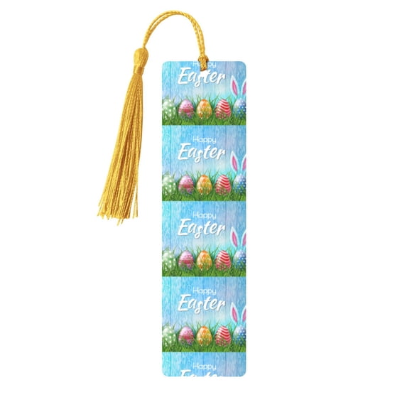 Kdxio Happy Easter Print Metal Tassel Bookmarks,Perfect Gift for Art Lovers and Bookworms Metal Bookmarks for Women
