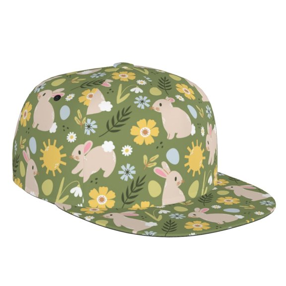Kdxio Happy Easter Print Snapback Hat for Men Women,Adjustable Baseball Cap