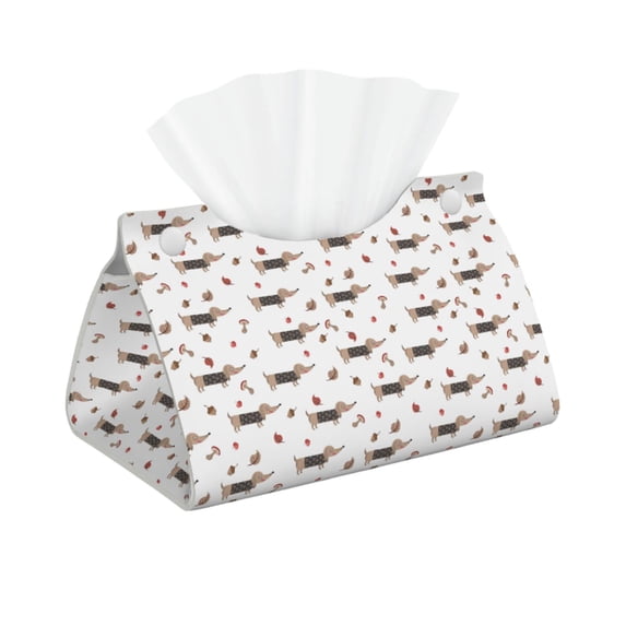 Kdxio Happy Easter Print Tissue Box Cover,Modern PU Leather Rectangular Tissue Box Holder for Bathroom Living Room Bedroom Office Desk Car Home