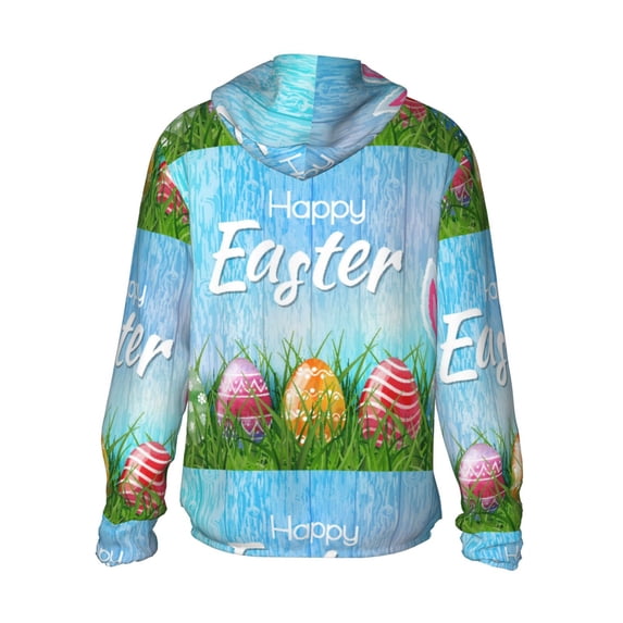 Kdxio Happy Easter Print Women Men Sun Protection UPF 50+ Jackets Zip Up Long Sleeve Hoodie Hiking Lightweight with Pockets