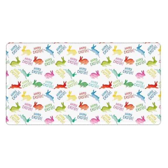 Kdxio Happy Easter Rabbit Print Large Gaming Mouse Pad,Non-Slip Base,Water Resist Keyboard Pad for Gamer,Office & Home,29.5 x 15.8 in