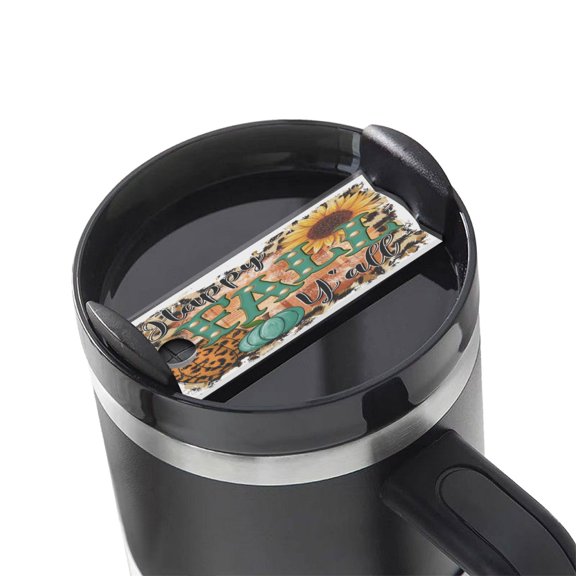 Kdxio Happy Fall Y'All Name Plate Compatible Stanley Cups Name Tag Acrylic Nameplate Tumbler Lid Topper for Cup Accessories