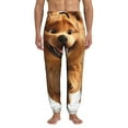 thumbnail image 1 of Kdxio Happy Fluffy Running Dog Pattern Joggers,Sweatpants for Men with Pockets-Medium, 1 of 5