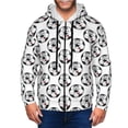 thumbnail image 1 of Kdxio Happy Football Print Men Hoodies Casual Hoodies for Men with Zip Pockets Full Zip Long Sleeve Sweatshirt Sports Hooded Jacket-3X-Large, 1 of 5