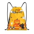 thumbnail image 1 of Kdxio Happy Halloween1 Print Drawstring Backpack Bag,Waterproof Draw String Back Sack, Gym Drawstring Bags Swim Bag For Unisex, 1 of 5