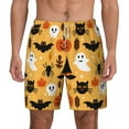 thumbnail image 1 of Kdxio Happy Halloween7 Print Men'S Swim Trunks With Compression Liner 7 Inch Inseam Quick Dry Swim Shorts, 1 of 7