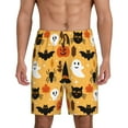 thumbnail image 1 of Kdxio Happy Halloween7 Print Mens Sleep Shorts Bottoms Soft Comfy Pajama Wear Pants with Drawstring Pockets, 1 of 7