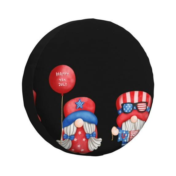 Kdxio Happy Independence Day Gnome for Tire Cover Wheel Protectors Tyre Covers Weatherproof Wheel Covers Universal Fit for Trailer Rv SUV Truck Camper Travel Trailers 15 inch