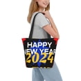 thumbnail image 1 of Kdxio Happy New Year 2024 Women Reusable Grocery Bags Foldable Ripstop,Reusable Shopping Bags for Shopping,Gym,Gift, 1 of 7