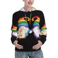 thumbnail image 1 of Kdxio Happy Pride Gnome Print Womens Oversized Hoodies Sweatshirts Hooded Pullover Tops Sweaters Casual-XX-Large, 1 of 7