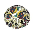 thumbnail image 1 of Kdxio Happy Skeleton Print Shower Cap for Women,Elastic and Reusable,Double Waterproof Layers Bathing Hat, 1 of 9