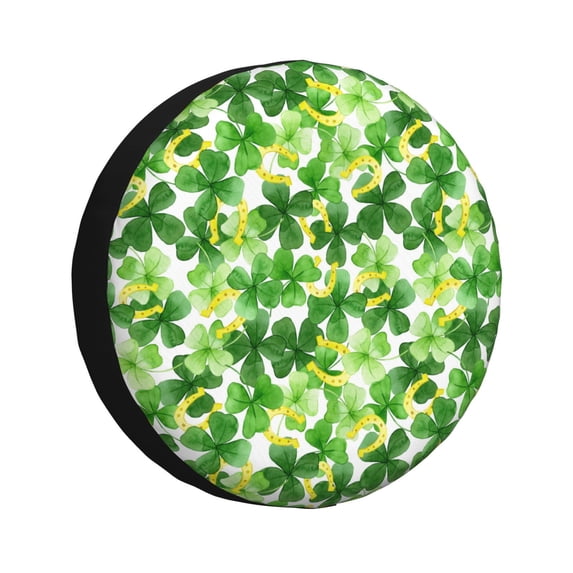 Kdxio Happy St. Patrick's Day Tire Cover Wheel Protectors Tyre Covers Weatherproof Wheel Covers Universal Fit for Trailer Rv SUV Truck Camper Travel Trailers-15 inch