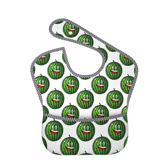 Kdxio Happy Watermelon Bibs For Babies, Baby Bibs for Eating, Toddler Bibs, Waterproof Bibs, Feeding Bibs, for Toddlers, Boys, Girls