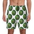 thumbnail image 1 of Kdxio Happy Watermelon Print Men's Swim Trunks with Compression Liner 7 Inch Inseam Quick Dry Swim Shorts, 1 of 7