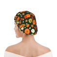 thumbnail image 1 of Kdxio Harvest Pumpkins Print Shower Cap for Women,Elastic and Reusable,Double Waterproof Layers Bathing Hat, 1 of 6