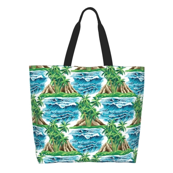 Kdxio Hawaii Palms Casual Tote Bags Women Big Capacity Shoulder Bag for Women Travel Shoulder Bags Handbags