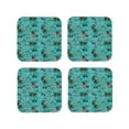 thumbnail image 1 of Kdxio Hawaii Palms Funny Coasters,4 Pcs Leather Coasters,Housewarming Gifts,Protect Furniture from Water Marks Scratch and Damage, 1 of 8