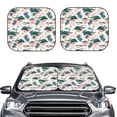 thumbnail image 1 of Kdxio Hawaii Palms Print 2-Piece Sun Shade Front Windshield - Foldable Car Front Window Sunshades for Most Sedans SUV Truck, 1 of 6