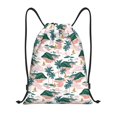 thumbnail image 1 of Kdxio Hawaii Palms Print Drawstring Backpack Bag,Waterproof Draw String Back Sack, Gym Drawstring Bags Swim Bag For Unisex, 1 of 9