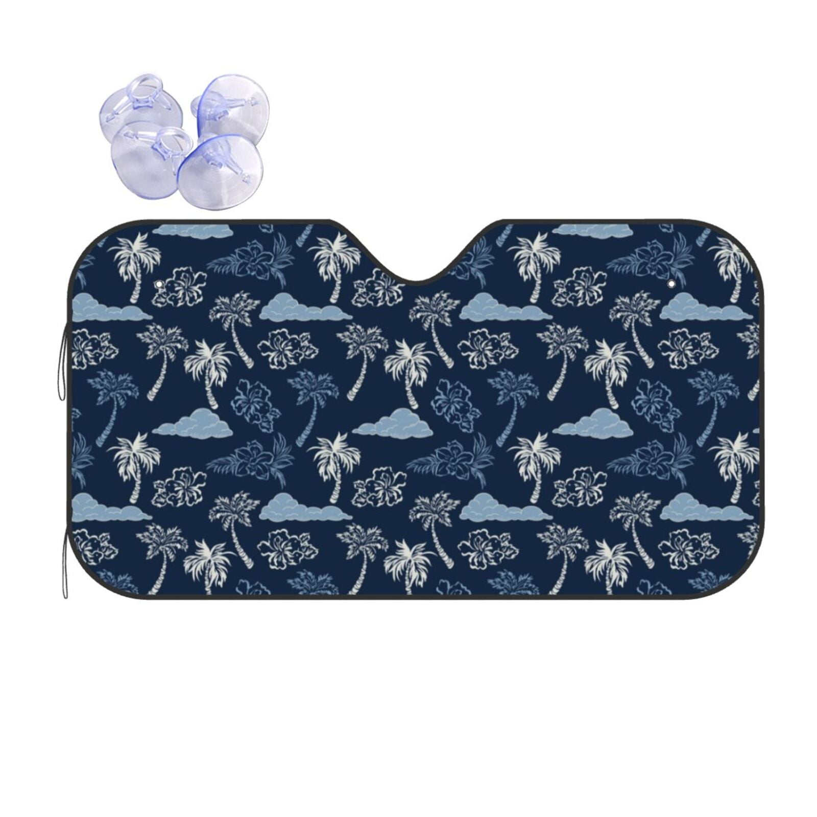 Kdxio Hawaii Palms Print Front Windshield Sun Shade,Folding Auto