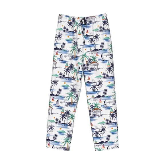 Kdxio Hawaii Palms Print Men's Sleep Pajama Pant Lounge Pants with Pockets