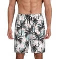 thumbnail image 1 of Kdxio Hawaii Palms Print Mens Sleep Shorts Bottoms Soft Comfy Pajama Wear Pants with Drawstring Pockets, 1 of 7