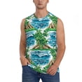 thumbnail image 1 of Kdxio Hawaii Palms for Men's Muscle T-shirt,Sleeveless for Workout Running Athletic Gym Lounge Casual, 1 of 7