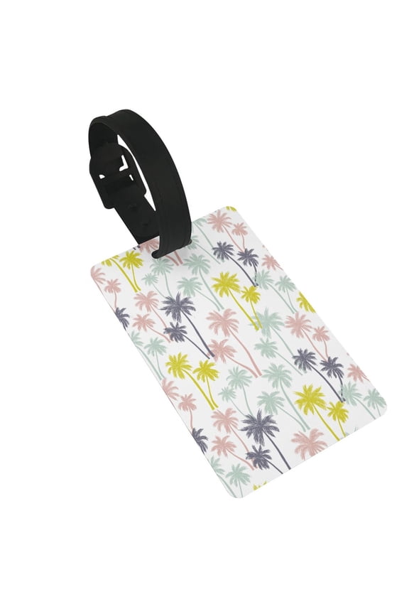 Hawaiian Coconut Tree Luggage Tags Privacy Cover ID Label Suitcase Tags Identifiers For School Bags,Suitcases