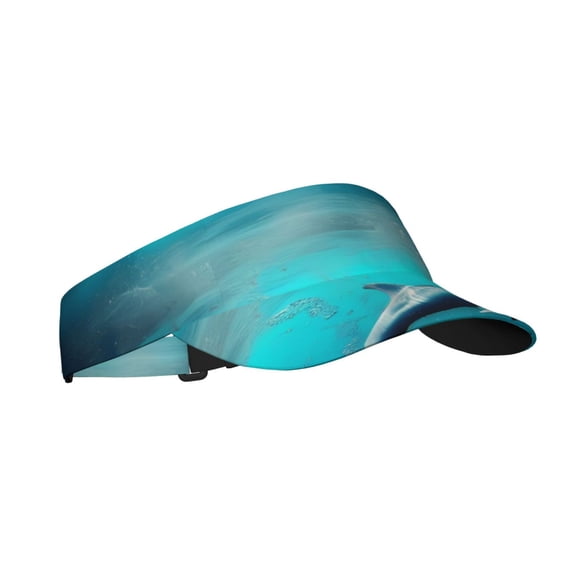 Kdxio Hawaiian Ship Dolphin Print Sun Visor Hat Golf Visor Adjustable Velcro Outdoor Sports Cap for Men Women