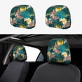 thumbnail image 1 of Kdxio Hawaiian Style Pattern Print 2 Piece Car Head Rest Covers Set Auto Front/Rear Seats Headrest Cover Universal Fit Most Cars,Sedan, SUV, 1 of 9