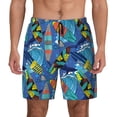 thumbnail image 1 of Kdxio Hawaiian Style Print Men's Swim Trunks with Compression Liner 7 Inch Inseam Quick Dry Swim Shorts, 1 of 7