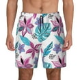 thumbnail image 1 of Kdxio Hawaiian Style Print Men's Swim Trunks with Compression Liner 7 Inch Inseam Quick Dry Swim Shorts, 1 of 7