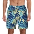 thumbnail image 1 of Kdxio Hawaiian Style Print Men's Swim Trunks with Compression Liner 7 Inch Inseam Quick Dry Swim Shorts, 1 of 7