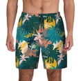 thumbnail image 1 of Kdxio Hawaiian Style Print Men's Swim Trunks with Compression Liner 7 Inch Inseam Quick Dry Swim Shorts, 1 of 7