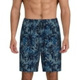thumbnail image 1 of Kdxio Hawaiian Style Print Mens Sleep Shorts Bottoms Soft Comfy Pajama Wear Pants with Drawstring Pockets, 1 of 7