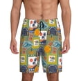 thumbnail image 1 of Kdxio Hawaiian Style Print Mens Sleep Shorts Bottoms Soft Comfy Pajama Wear Pants with Drawstring Pockets, 1 of 7