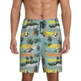 thumbnail image 1 of Kdxio Hawaiian Style Print Mens Sleep Shorts Bottoms Soft Comfy Pajama Wear Pants with Drawstring Pockets, 1 of 7