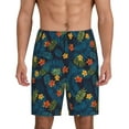 thumbnail image 1 of Kdxio Hawaiian Style Print Mens Sleep Shorts Bottoms Soft Comfy Pajama Wear Pants with Drawstring Pockets, 1 of 7