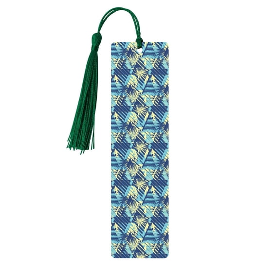 Kdxio Hawaiian Style Print Metal Tassel Bookmarks,Perfect Gift for Art Lovers and Bookworms Metal Bookmarks for Women
